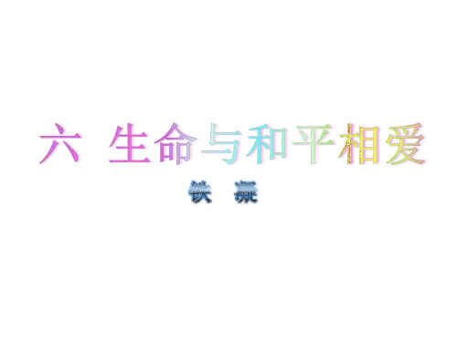 《生命与和平相爱》优质课课件