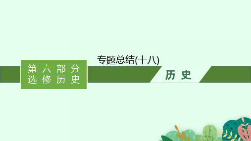 高考历史一轮总复习精品课件 专题十八 中外历史人物评说 专题总结(十八)