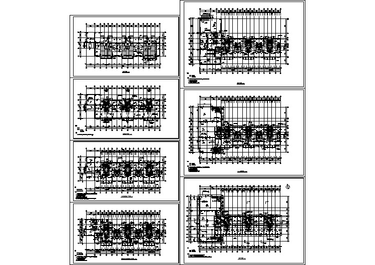 某高层住宅建筑平面图纸(共7张)