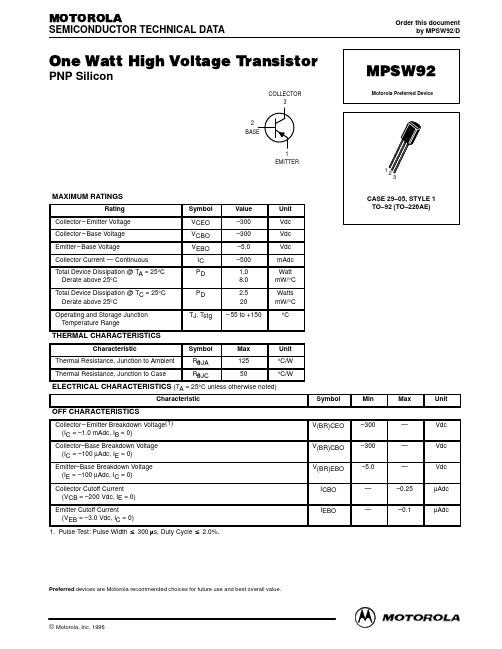 MPSW92中文资料