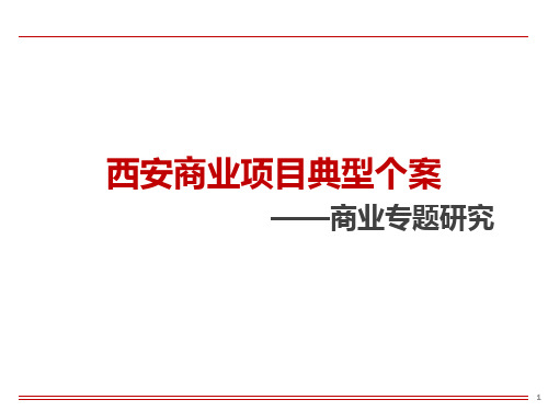 商业专题研究——西安商业项目典型个案