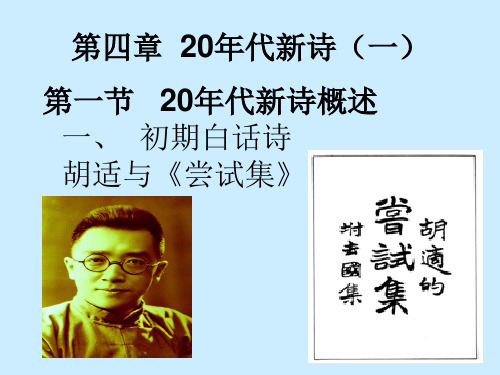 四章节20年代新诗一演示教学