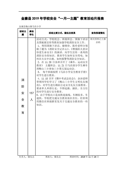 (马店)11月一月一主题报表