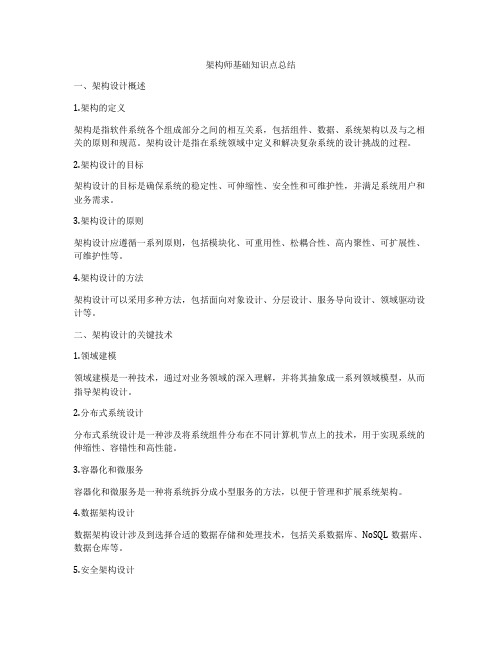 架构师基础知识点总结