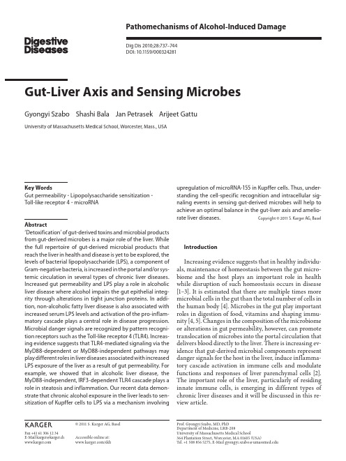 Gut-Liver Axis and Sensing Microbes