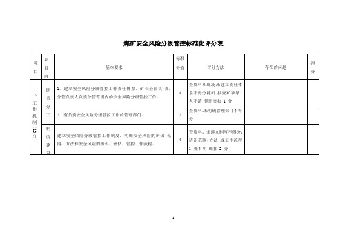 标准化检查评分表(空白)