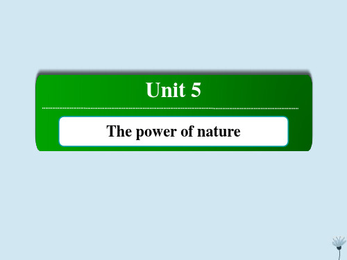 高中英语Unit5ThepowerofnatureSectionⅡ新人教版选修6