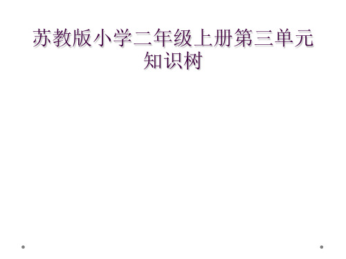 苏教版小学二年级上册第三单元知识树