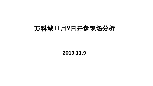 万科城开盘调研分析报告