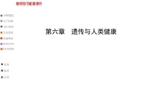 【浙江专用】2014金榜生物教师用书配套课件必修2-第六章《遗传与人类健康》(59张PPT)剖析