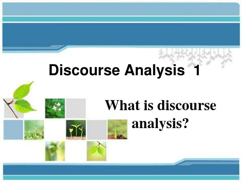 Discourse Analysis 1