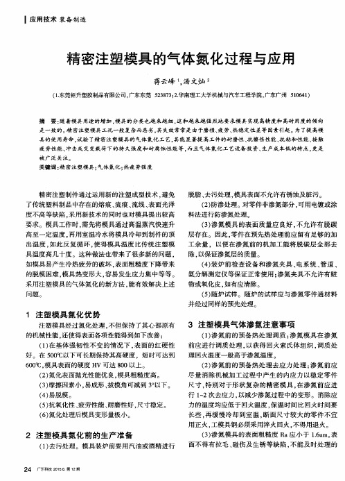 精密注塑模具的气体氮化过程与应用