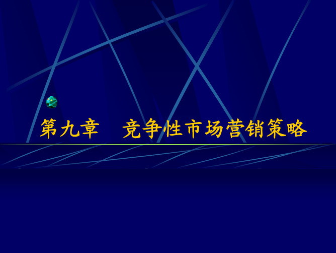 第九章 竞争性市场营销战略