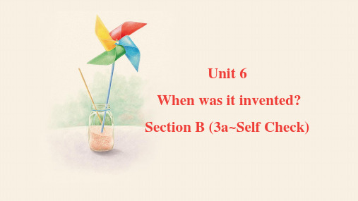 Unit 6 Section B (3a~Self Check)  课件 人教版英语九年级全一册