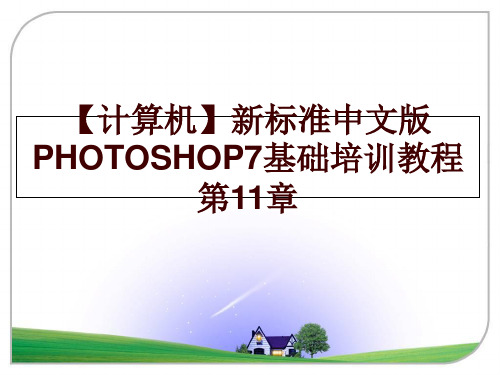 最新【计算机】新标准中文版PHOTOSHOP7基础培训教程第11章幻灯片课件