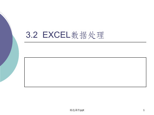 《EXCEL数据处理》PPT课件