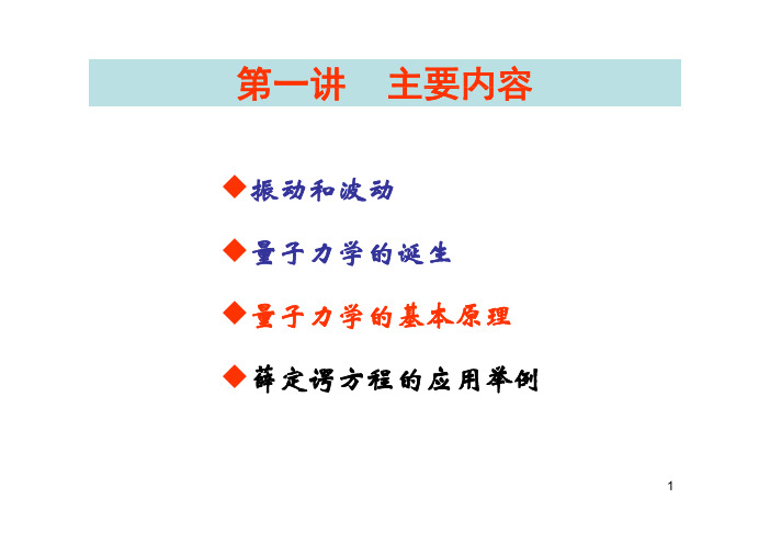 固体物理学-量子力学基本原理