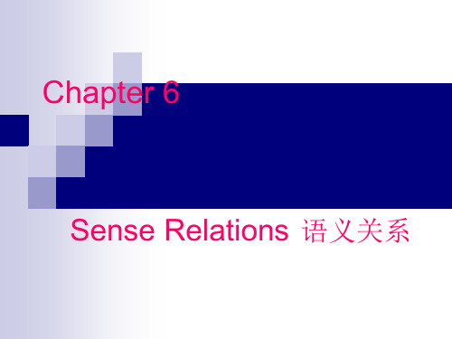 chapter6SenseRelations