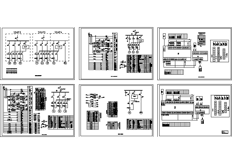 某小型通用型号水泵控制电气原理设计CAD图纸