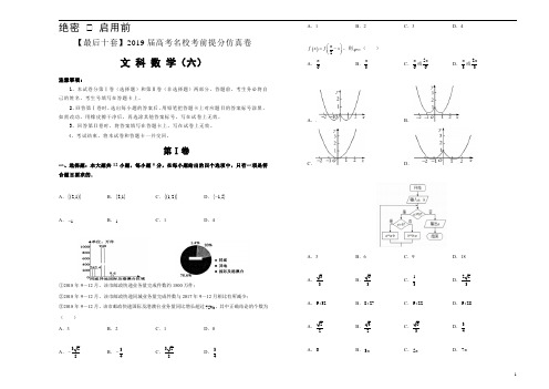 2021年最后十套：文科数学(6)考前提分仿真卷(含答案)