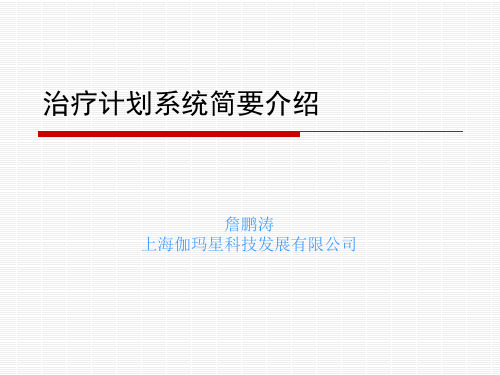 治疗计划系统简要介绍ppt课件