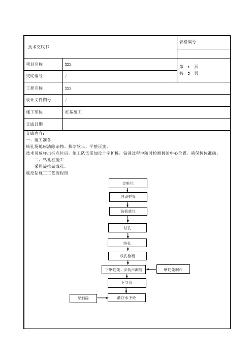 桩基施工技术交底