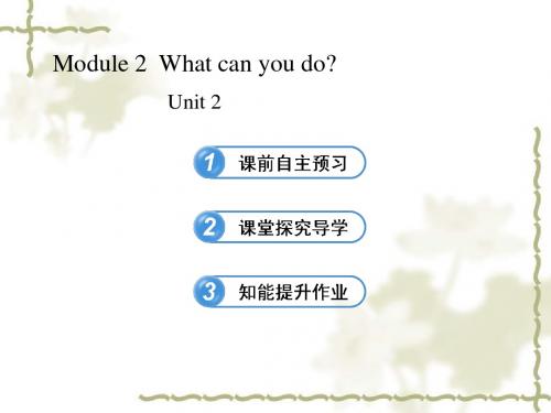 新外研版七下 Module 2 What can you do Unit 2课件