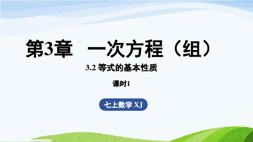 3.2等式的基本性质课时1七年级上册数学湘教版