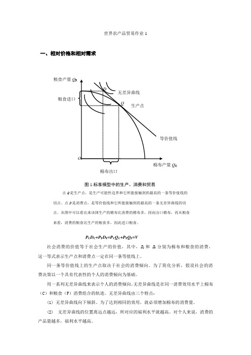 世界农产品贸易作业1