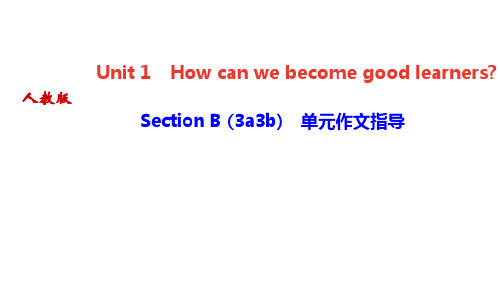 人教新目标九年级英语作业优秀课件：Unit 1 How can we become good learners 单元语法、作文指导 1【完美