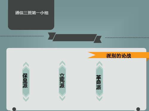 主题14：保皇派、立宪派和革命派的代表,观点及分歧对比——通信三班第一小组