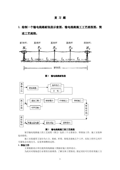 输电线路工程管理复习题