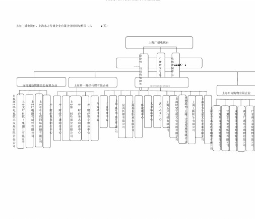 上海广播电视台上海东方传媒集团公司组织架构图共