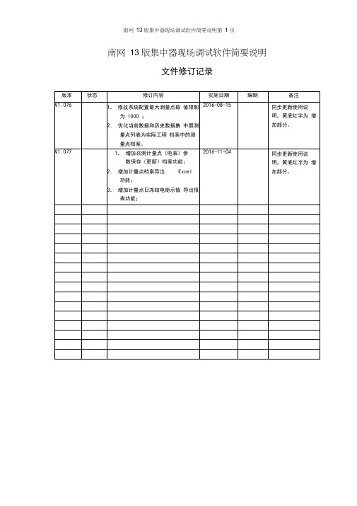 南网13版集中器现场调试软件简要说明