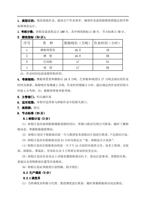 卸船作业流程标准手册