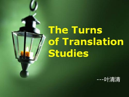 The turns of translation studies--Mary Hornby