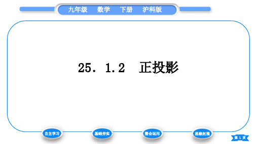 沪科版九年级数学下第25章投影与视图25