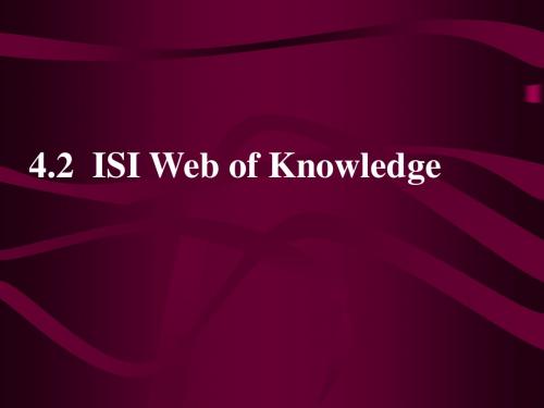 ISI Web of Knowledge