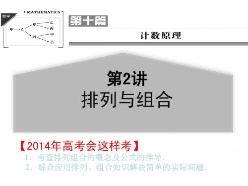 【聚焦典型题】(苏教版)2014届高考一轮数学(理)：《排列与组合》