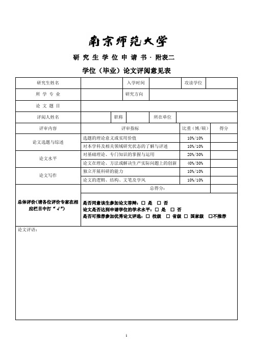 博硕士学位申请表1