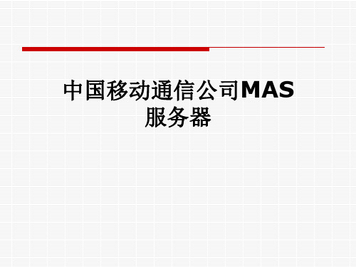 中国移动通信公司MAS服务器