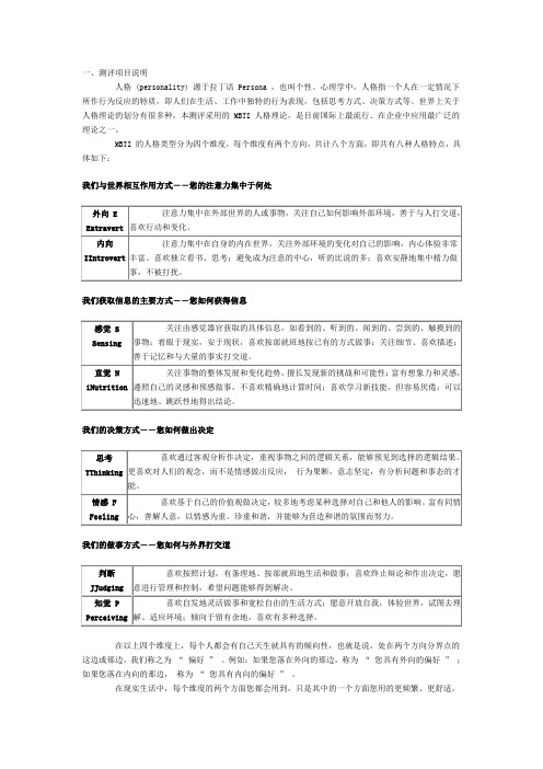 MBTI 人格