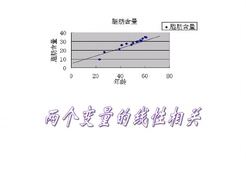 高一数学两个变量的线性相关