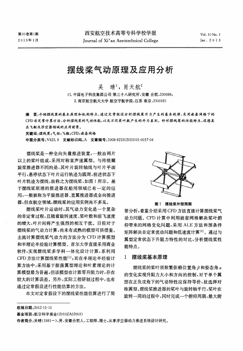 摆线桨气动原理及应用分析