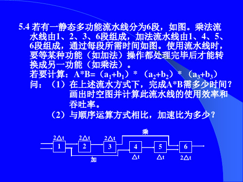 若有一静态多功能流水线分为6段.ppt