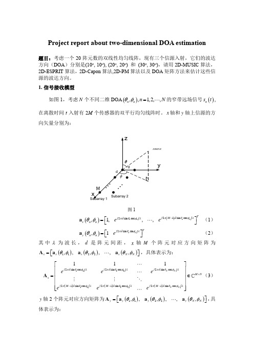 二维DOA估计算法与对比实验