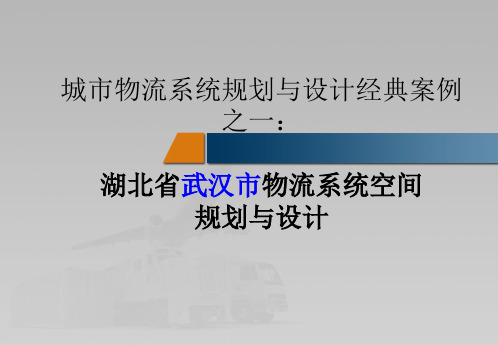 城市物流系统规划与设计经典案例之一武汉市物流规划PPT