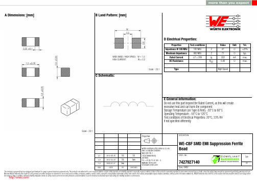 7427927140;中文规格书,Datasheet资料