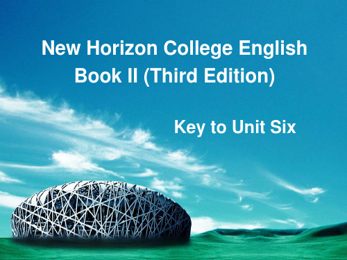 Key to Book 2 Unit 6