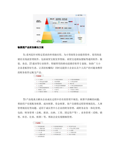 畅捷通与U8产品资料